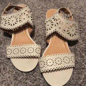 Xoxo white sandals